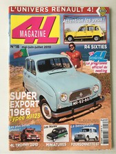 Revue   4 L MAGAZINE   N°18  Super Export 1966  R 4 Sixties  4 L Trophy  Norev