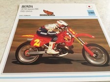 Carte moto Honda CR 500 Japauto HRC Lawson 1989 collection atlas motorcycle 