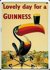 Guinness Girouette Mini Plaque Métallique / Carte Postale 110Mm X 80Mm (Hi)