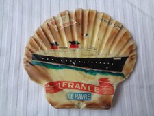 CENDRIER COQUILLE PAQUEBOT FRANCE LE HAVRE COMPAGNIE GENERALE TRANSATLANTIQUE