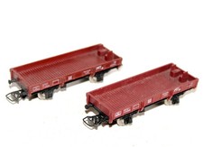 JOUEF HO x2 WAGON TOMBEREAU PLAT A RIDELLE BASSE PORTE FLECHE DE GRUE, TYPE OCEM