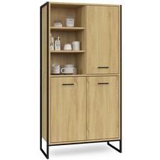 Buffet haut H. 160 cm DETROIT 3 portes design industriel