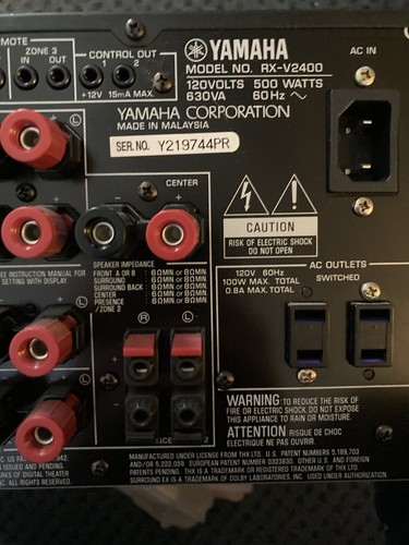 Yamaha v2400 receiver - yamaha, rx-v2400