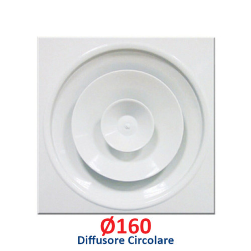 Diffuseur ø160 blanc avec - Ø160,