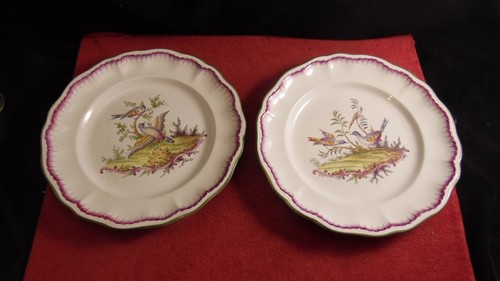 Rare paire assiettes faience - rare,