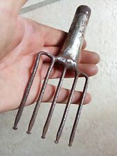 Ancienne petite Foëne Harpon Pêche Fer forgé (vestiges de chrome)