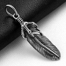 Pendentif motard plume d'aigle