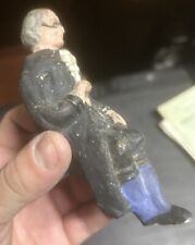 Figurine Ancien Tète Articulé Prêtre Tronc Église XIXeme