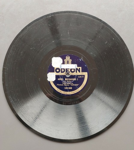 Disque 78t gramophone odéon - disque,