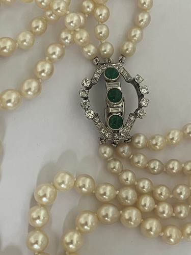 7255 collier rangs perles - 7255-,