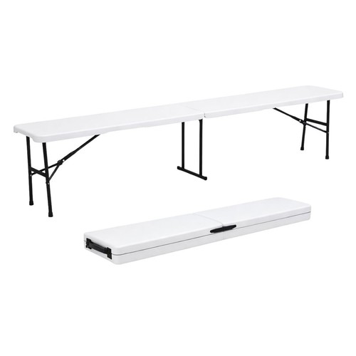 Banc jardin pliable blanc - de,