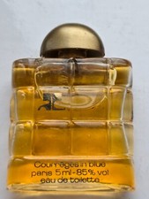 MINIATURE  DE PARFUM   COURREGES   -- IN BLUE -- EDT  5  ML    PLEINE SANS BOITE