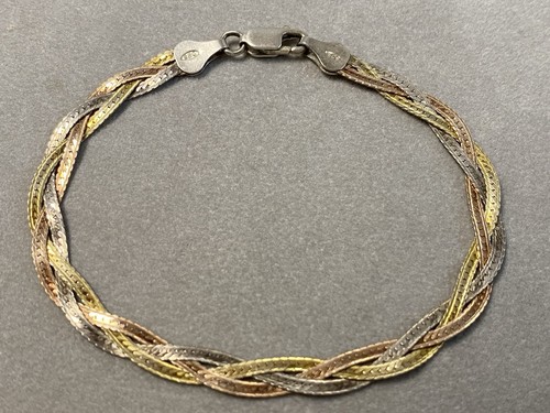 Bracelet tressé argent - tressé, en