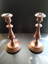 Lot de 2 anciens Bougeoirs/Chandeliers en cuivre/ancien/poinçons /.