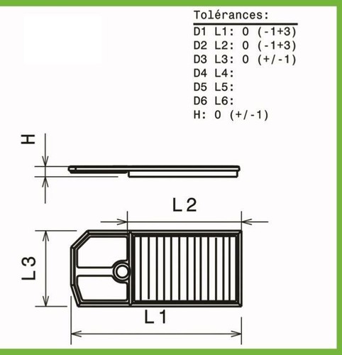 Filtre air green pour vw - filtre,