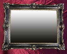 Miroir Mur Noir Or Antique