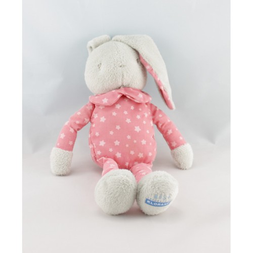 Doudou lapin gris rose - doudou,