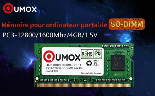 Qumox mémoire sodimm 4gb - sodimm, 2x