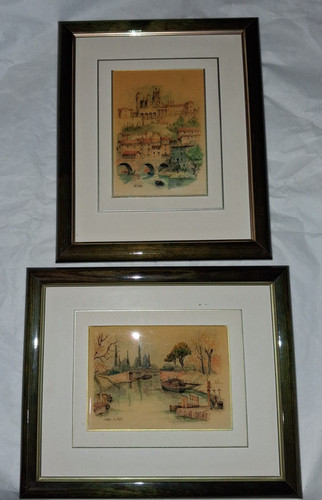 Lot tableaux avec cadre - ,
