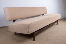Grand canapé, daybed, Scandinave en teck et tissu neuf 1960.