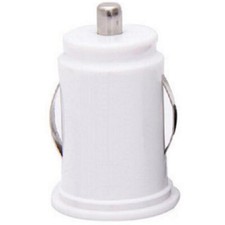 Chargeur allume cigare usb double port smartphones, consoles couleur blanche