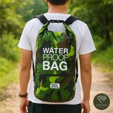 Sac à Dos Étanche 30L  Waterproof Grand Format Outdoor avec Double Bandoulière