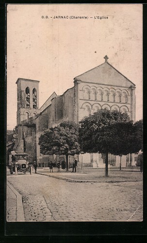 Cpa jarnac eglise - jarnac,,