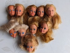 Lot n°3 de 10 têtes Barbie à restaurer vintage années 80's 90's