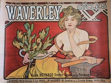 Affiche Alphonse Mucha - CYCLES WAVERLEY