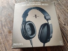 Philips N6321 Electret Stereo Hi-Fi Headphone Vintage 80 Made In Holland 