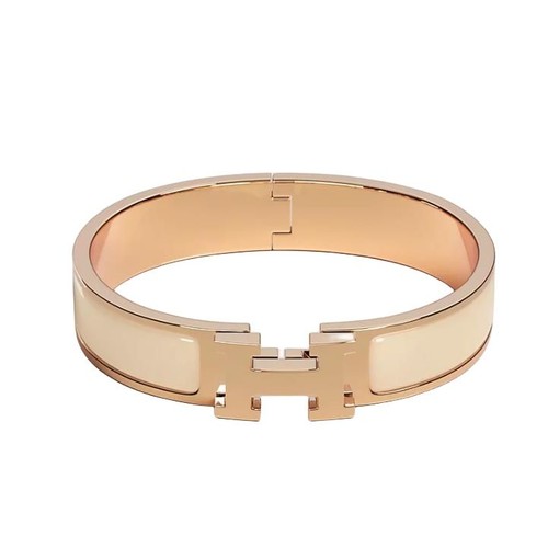 Hermes bracelet bangle blanc - h,