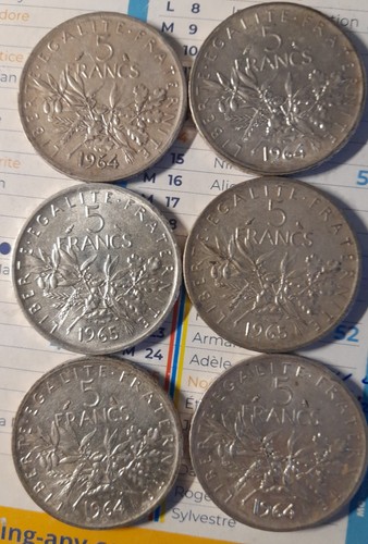 Lot pieces francs argent - lot,