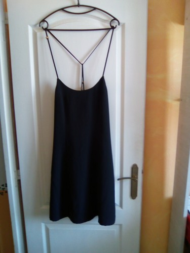 Robe courte noire bretelles - noire,