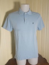 Polo coton bleu  manches