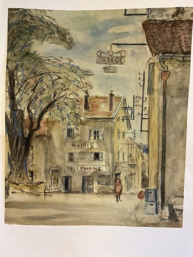 Tableau aquarelle fusain - aquarelle,