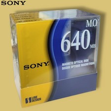 5 disquettes disques optique magnétique M.O. 640 Mb vintage Sony neuf en boite