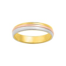 Alliance Homme Or Jaune Blanc