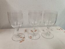 Baccarat Lot 3 Verres Anciens Cristal Décor Empire
