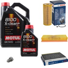BOSCH Inspection set 6L Motul 8100 + X-propre 5W-30 pour VW Polo Variant 1.9 TDI