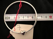 Bracelet jonc fermoir coeur argent 925 authentique PANDORA neuf (7)