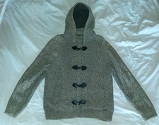 Veste hiver en mailles, marque PATAUGAS, taille XXL,  gris chiné et capuche