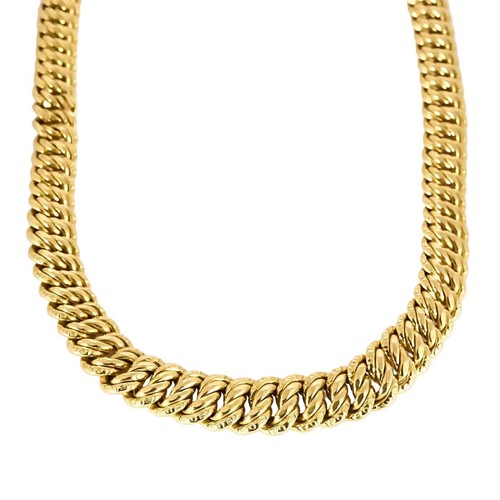 Collier maille gourmette or - maille,
