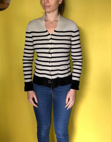 Gilet marinière boutons - gilet,
