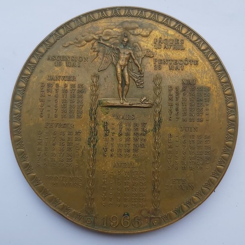 Médaille calendrier 1966 - médaille,