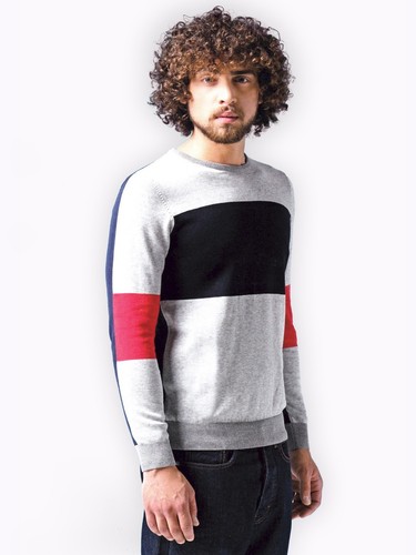 Pull homme col rond fil - col,