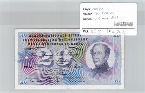 Billet suisse francs - francs,