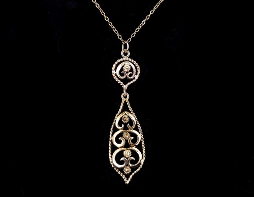 Vintage 14k jaune filigrane - vintage,