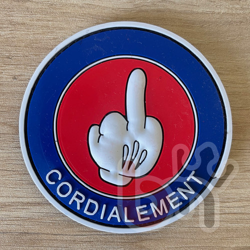 Ecusson cordialement pvc - ecusson,