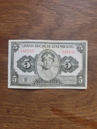 Luxembourg billet ancien - billet,