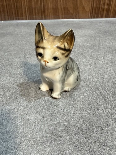 Vintage figurine chat assis - figurine, en